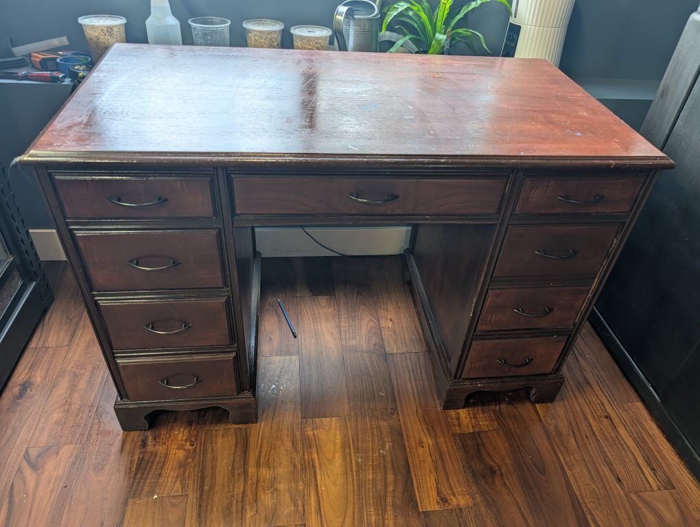 solid wood desk