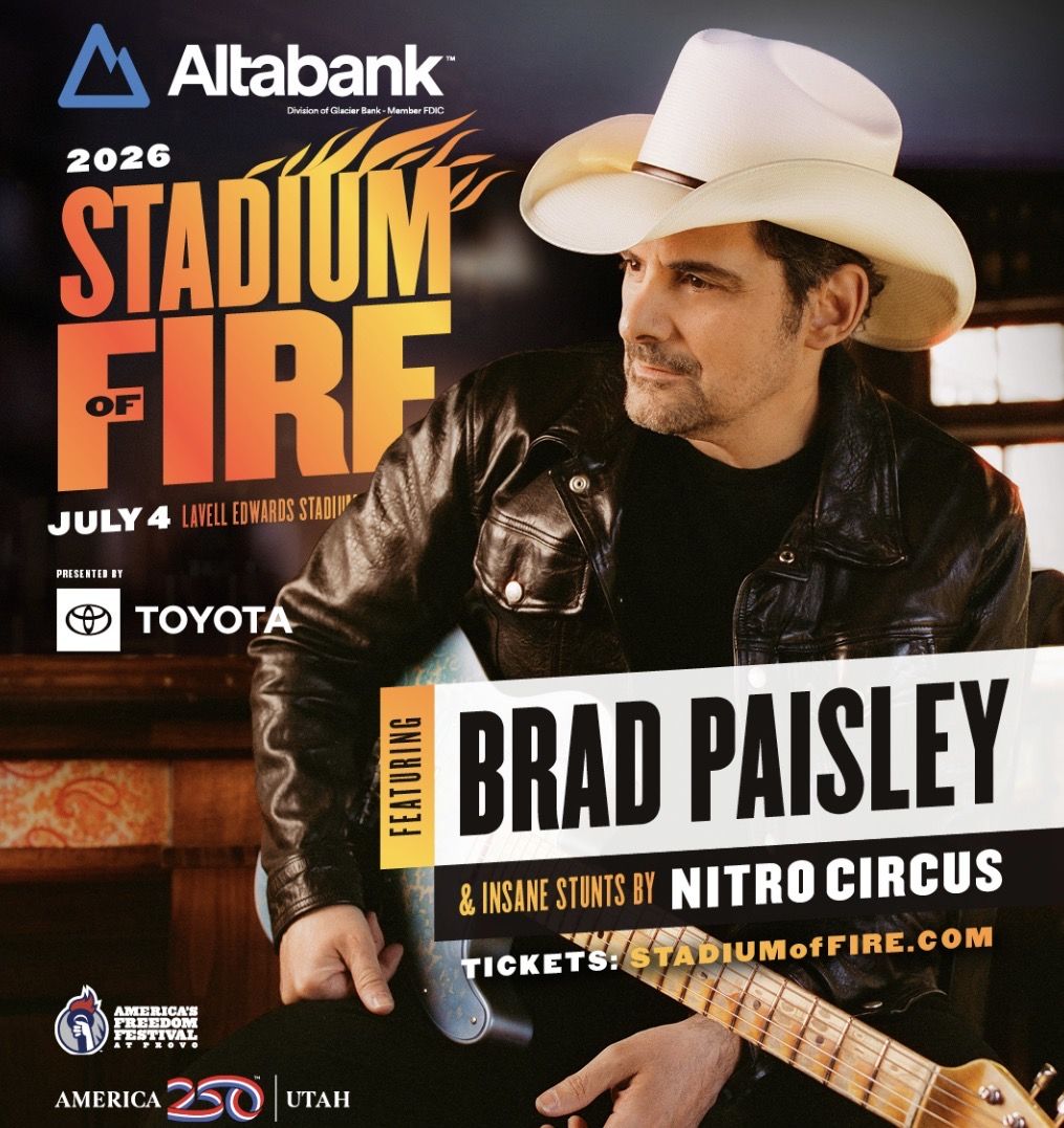 Brad Paisley Stadium of Fire Concert Ticket - July 4, 2026 at Lavell Edwards Stadium