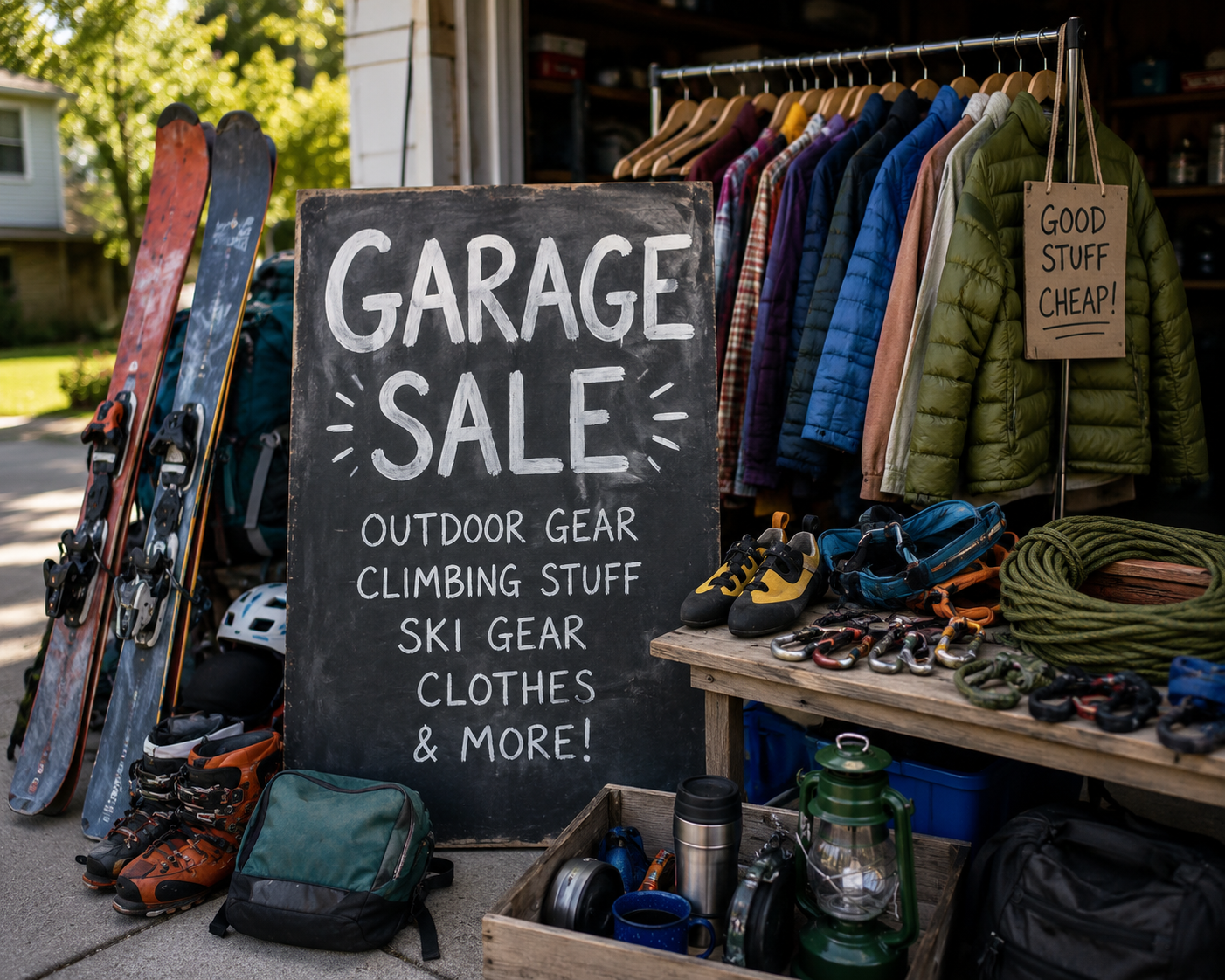 Avenues Garage Sale - Outdoor, Climbing, Skiing, Hiking Equipment - SUNDAY MORNING.