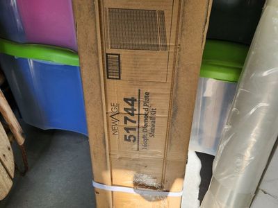 NewAge Products 51744 16 sq ft Diamond Plate Slatwall Kit, 48in x 0.5in x 48.25in