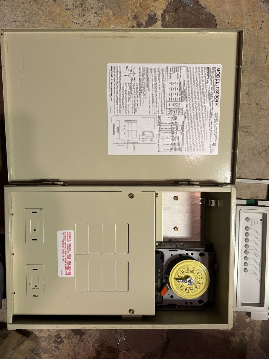 Handy pool electrical box new but dusty 