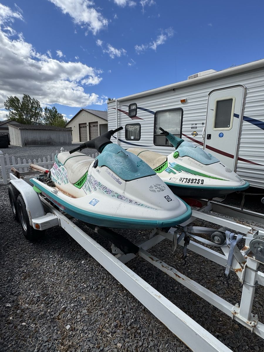1994 & 1995 Sea-Doo SPX Jet Skis & 4 place trailer