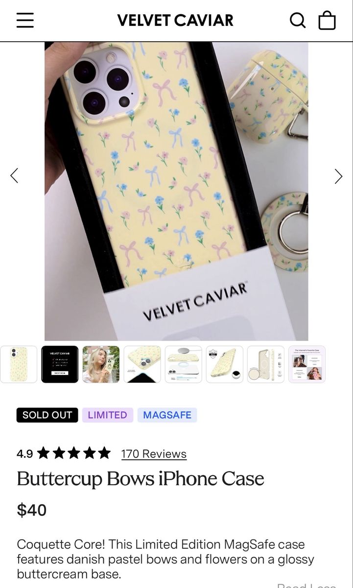 Velvet Caviar Buttercup Bows iPhone 16 Pro MagSafe Phone Case
