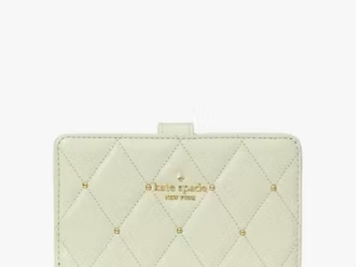 Kate Spade Carey Quilted Studded Medium Bifold Wallet, Sage Bundle-Brand New w Tags!!!
