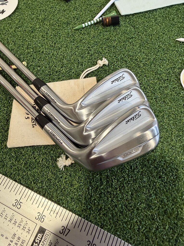 Mint 2021 Titleist T100 8-9i, PW AMT White Stiff