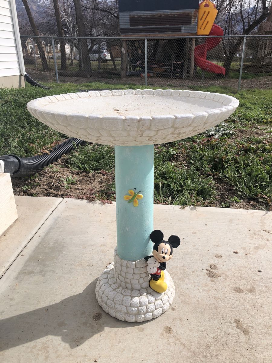 Mickey Mouse Bird Bath From Lowes