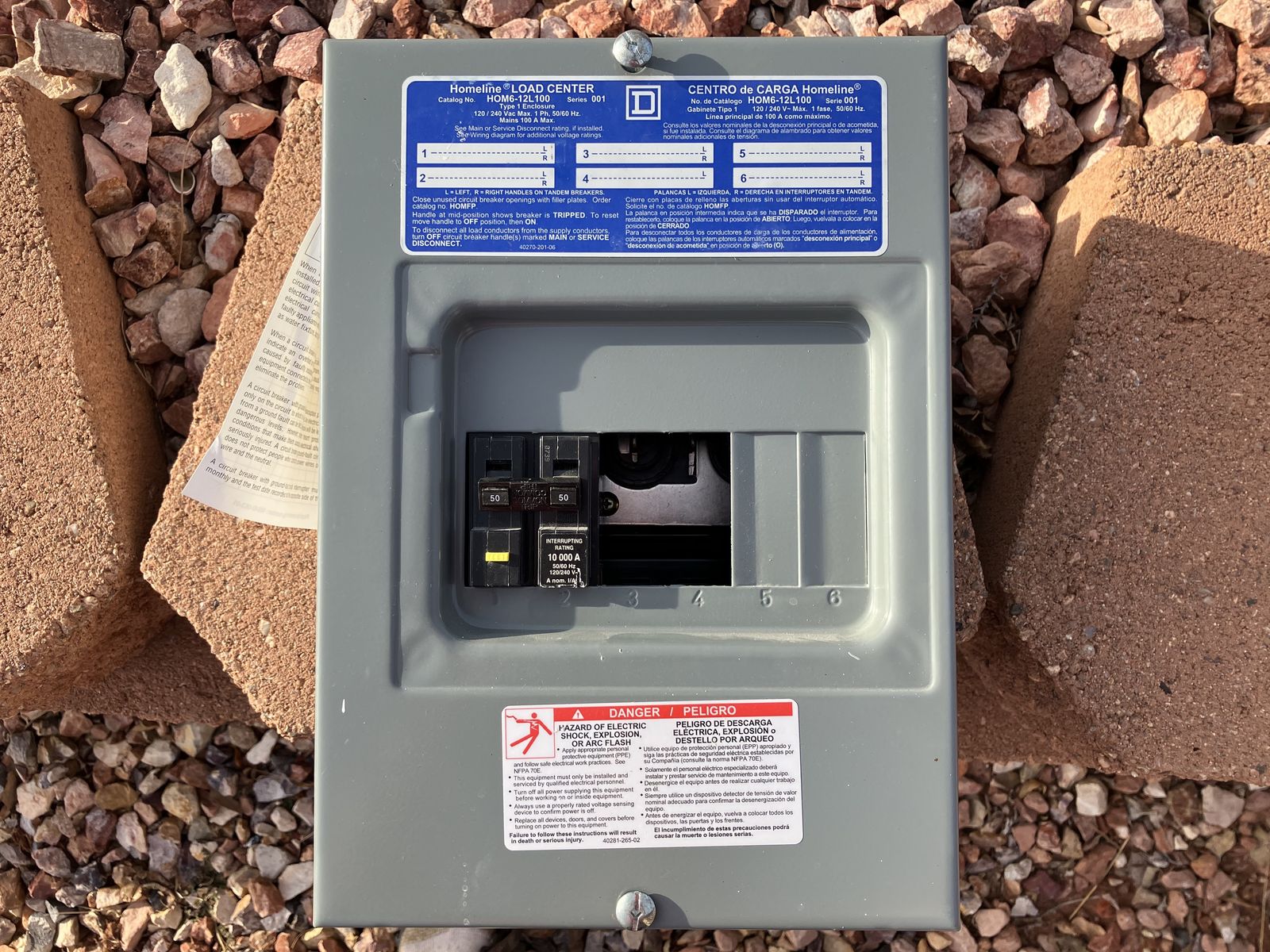 Square D 50 AMP GFCI and Electrical Box