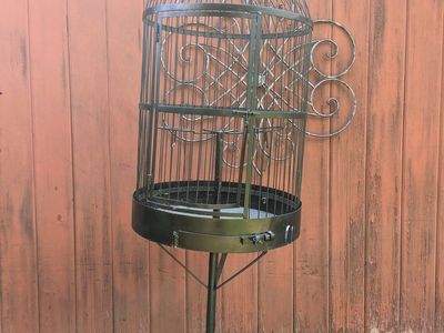 Large Wrought Iron Bird Cage