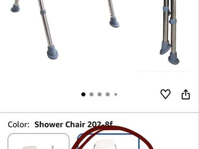 Elderly Assis Medical Shower Bath Seat - Adjustable, Portable with Handle for Seniors/Disabled