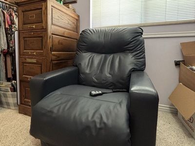 Blue Power Lift Recliner Chair with Electric Remote