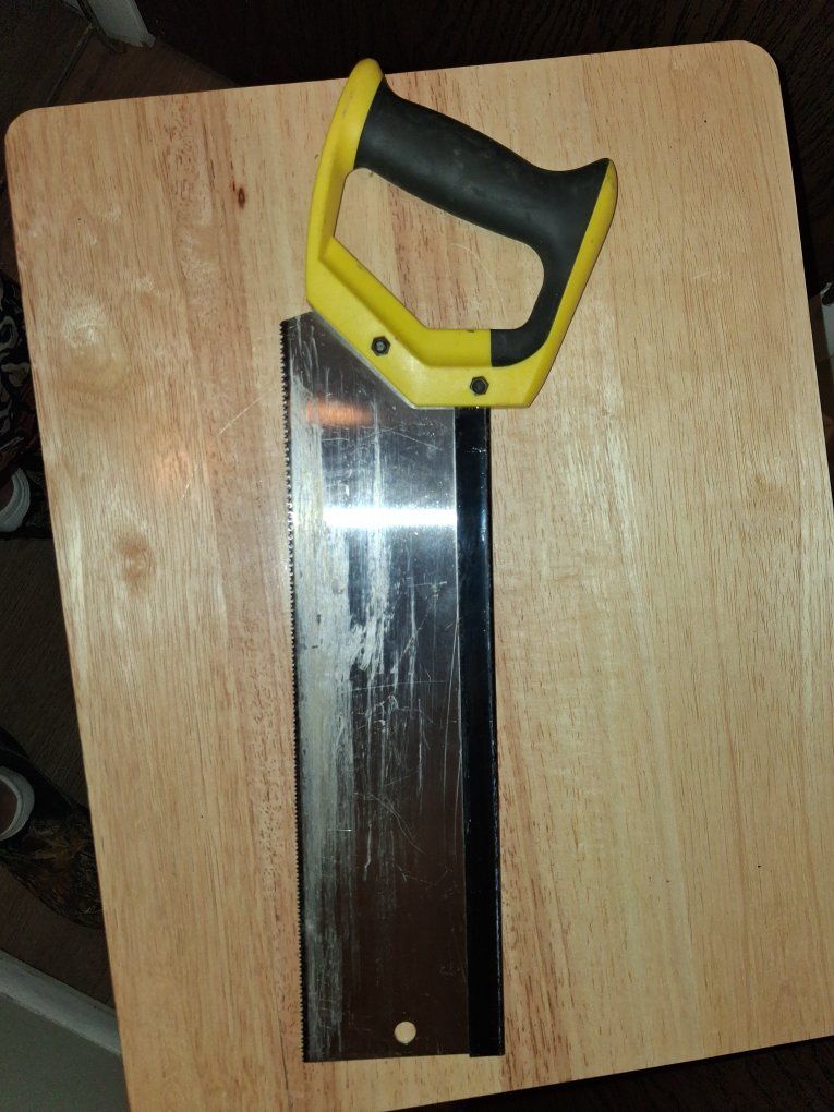 Hand Saw Woodworking Backsaw with Yellow Grip Handle