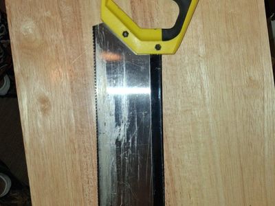 Hand Saw Woodworking Backsaw with Yellow Grip Handle