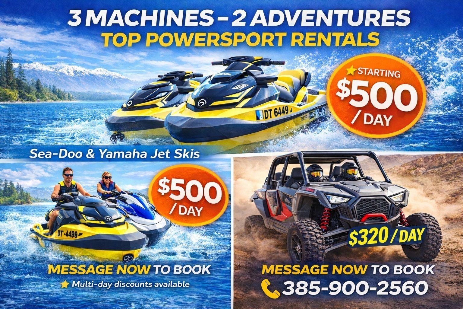 Sea Doo, Jet Ski, Waverunner RENTAL