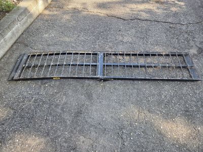 Folding motorcycle ramp