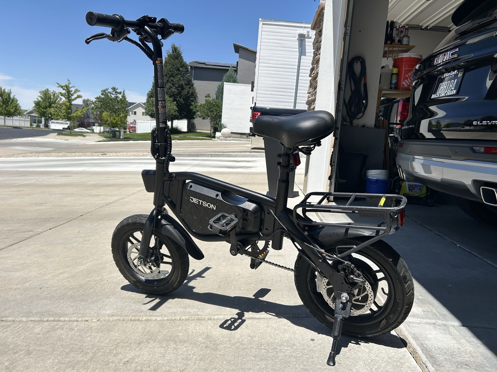 Jetson Bolt Folding Electric Bike - Black, Compact & Portable E-Bike