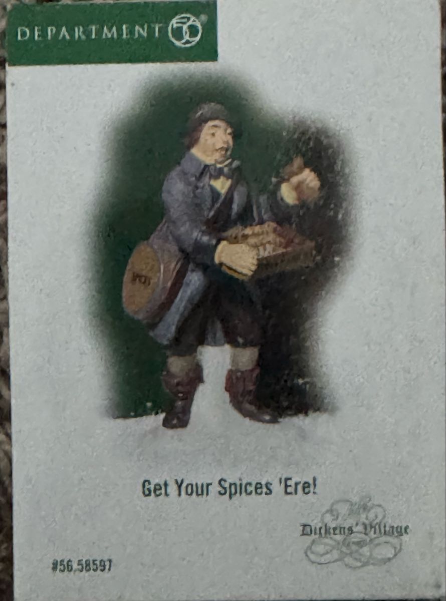 Department 56 Dickens' Village "Get Your Spices 'Ere!"