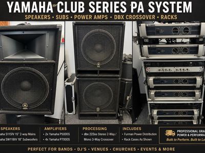 Yamaha Club Series Professional PA System – Speakers, Subs, P-Series Power Amps & dbx Crossover