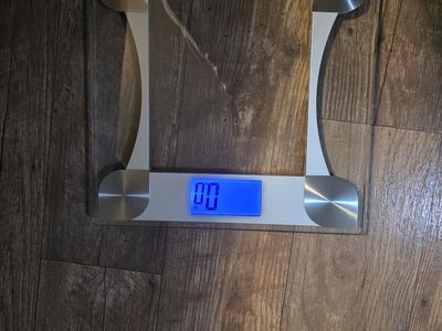 Taylor Digital Glass Body Weight Scale with Blue Backlit Display