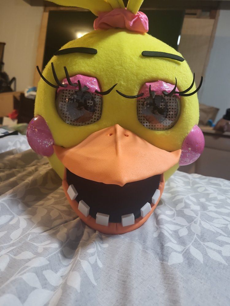 Custom Toy Chica Cosplay Mask Head FNAF Mascot