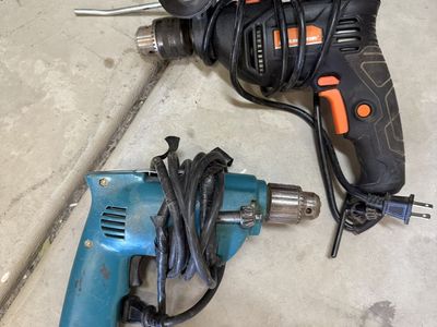 Makita 651QLVR 10mm Drill & Warrior 1/2" Hammer Drill/Driver, Corded Electric Power Tools