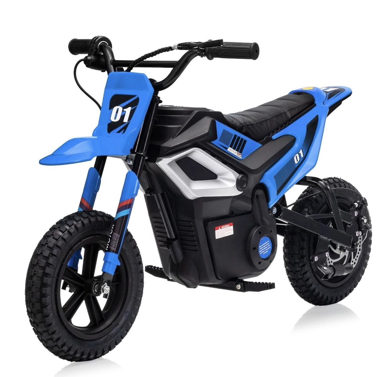 Garvee 24V Electric Dirt Bike for Kids 350W Motor, Rear Suspension, Leather Seat, Bluetooth Music