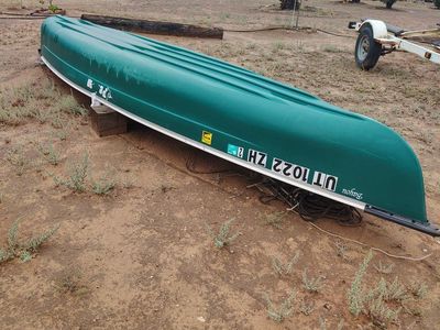 16' Pelican Bayou Canoe. with trailer.