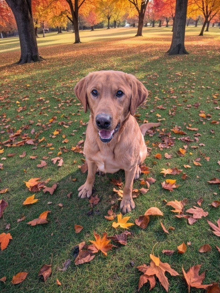 fox red stud dog Labrador retriever