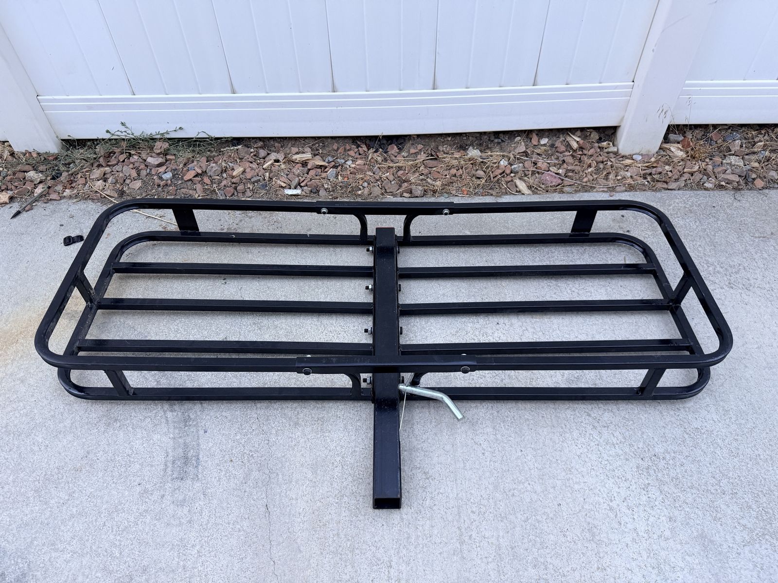 Black Steel Hitch Mount Cargo Carrier Basket