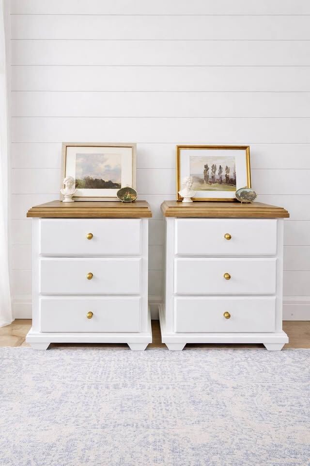 Modern Boho Chic 3 Drawer Nightstands | Modern 3 Drawer Nightstands #2