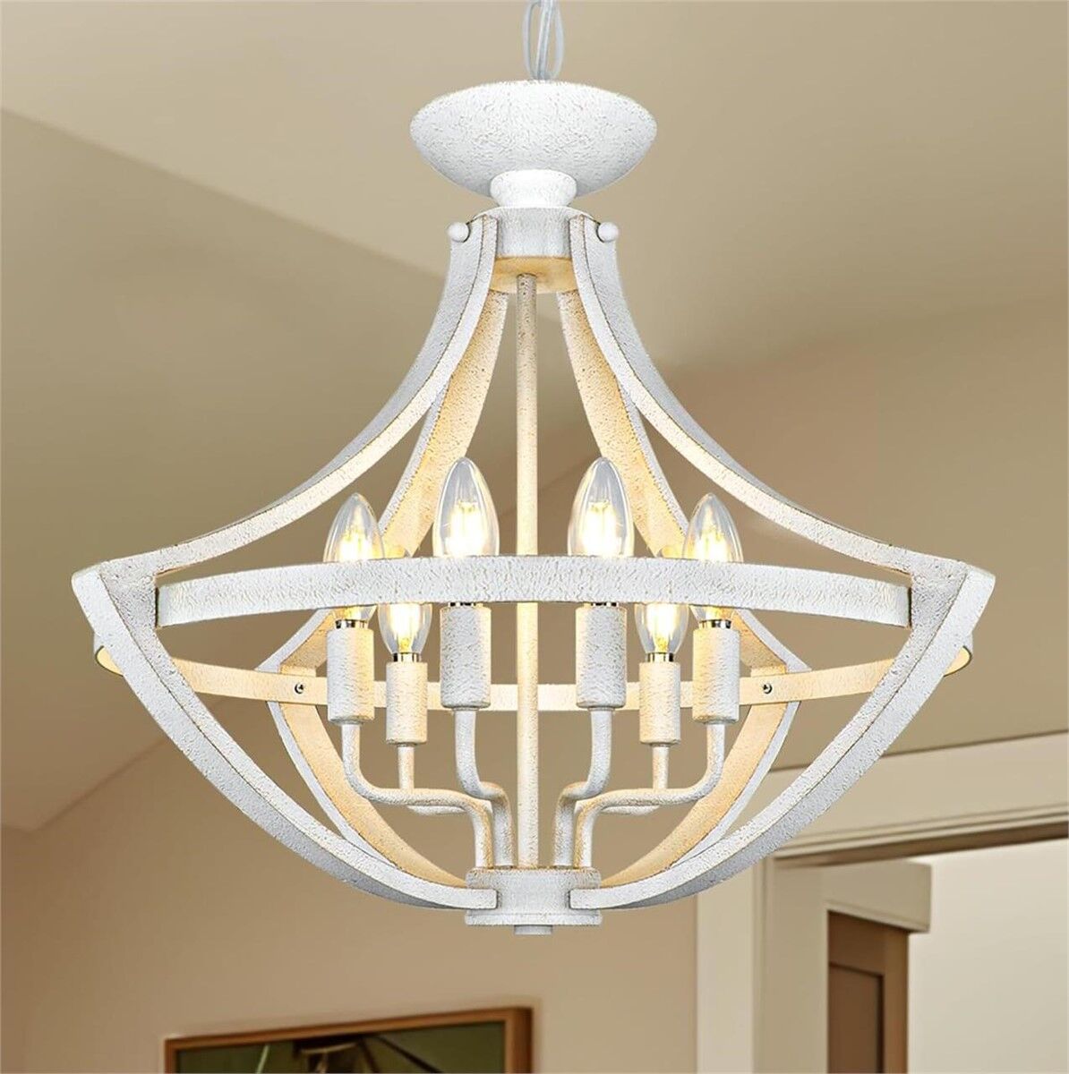 Farmhouse Chandelier: Rustic Pendant Light