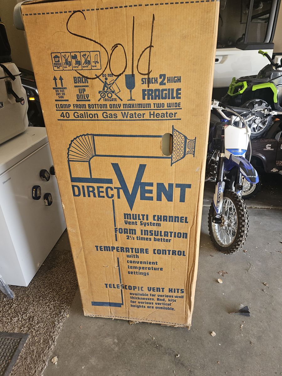 40 gallon direct vent water heater