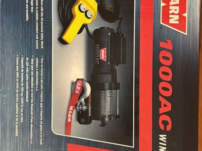 WARN 1000AC Electric Winch - 1000 lb Capacity, Portable, AC Powered, w/ Remote Control