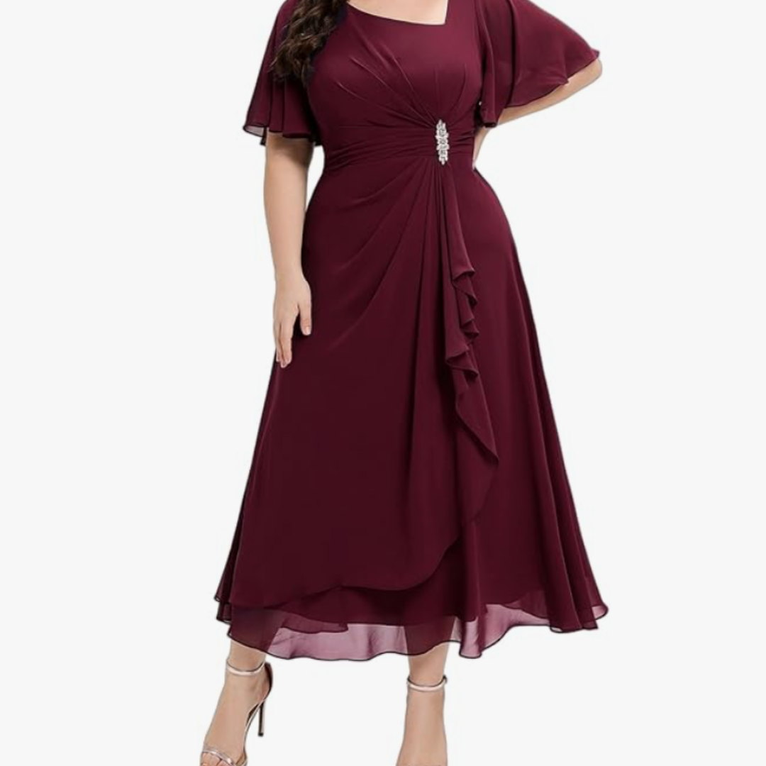Wedding outfit — Mother of the bride/groom dress + heels (sell together or separately)