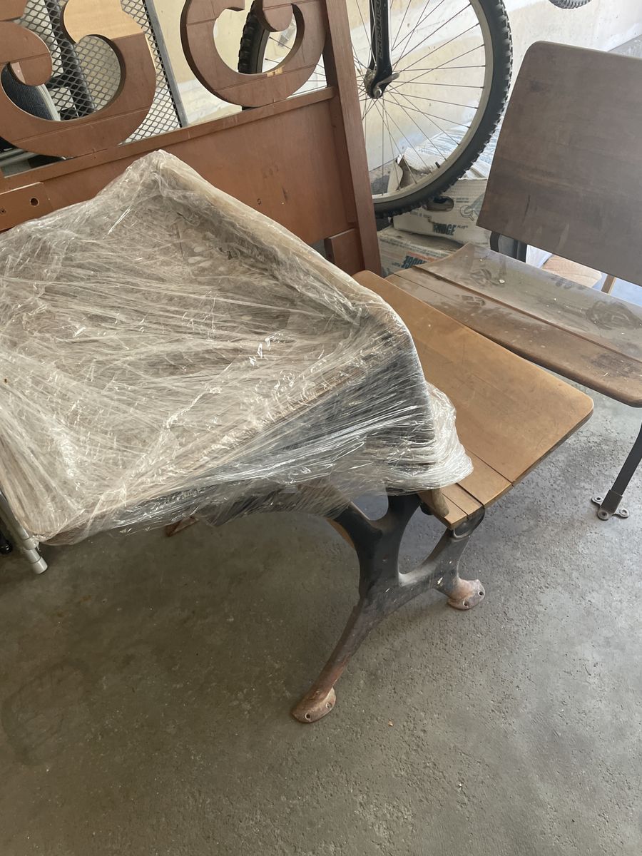 Antique school desk.