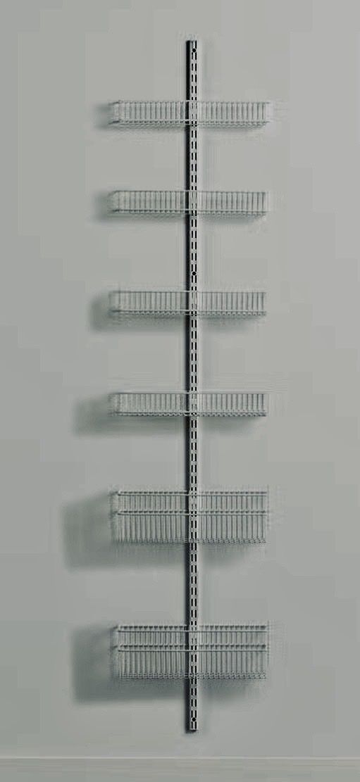 ELFA White Wire Over-The-Door Storage Rack with Baskets - Customizable & Space-Saving