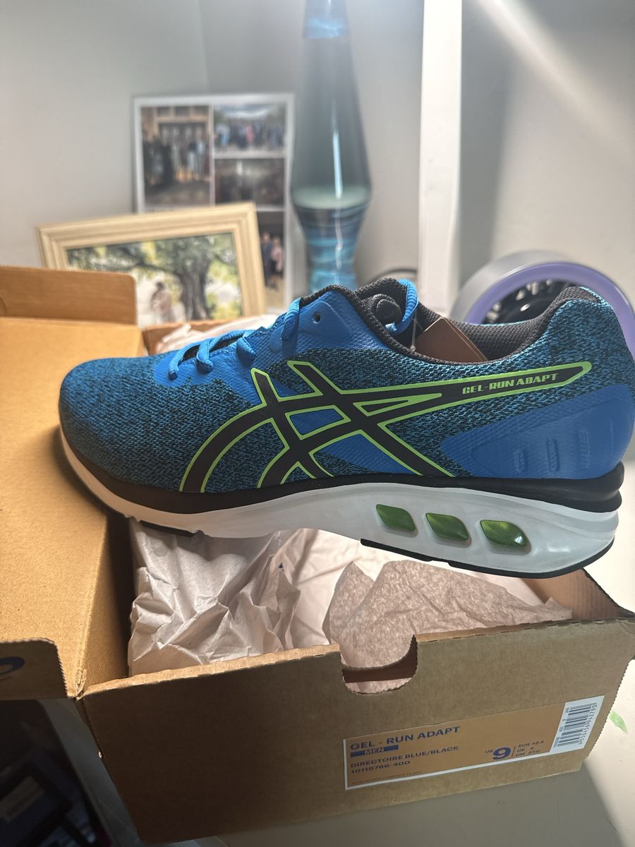 Brand new ASICS Gel-Run Adapt Men's Running Shoes Size 9 Directoire Blue/Black