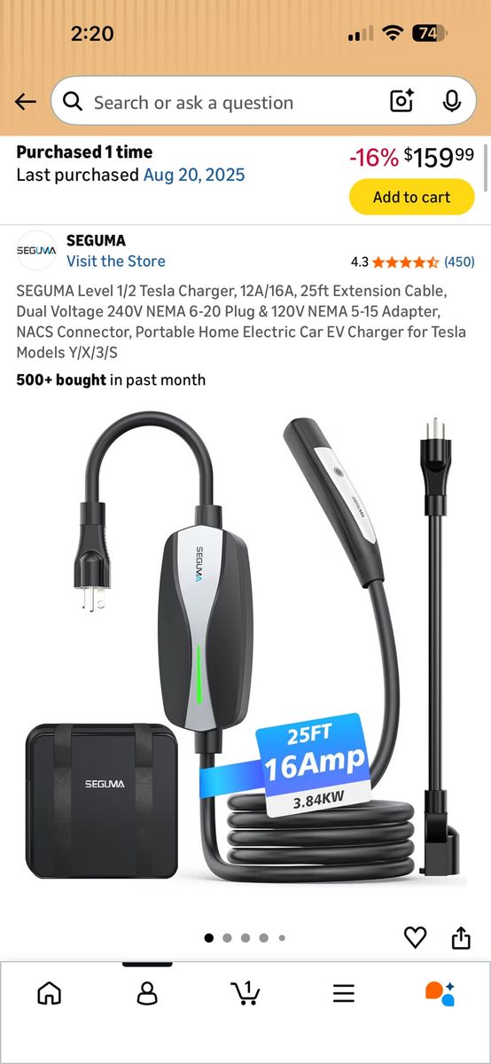 Tesla Charger Level 1/2