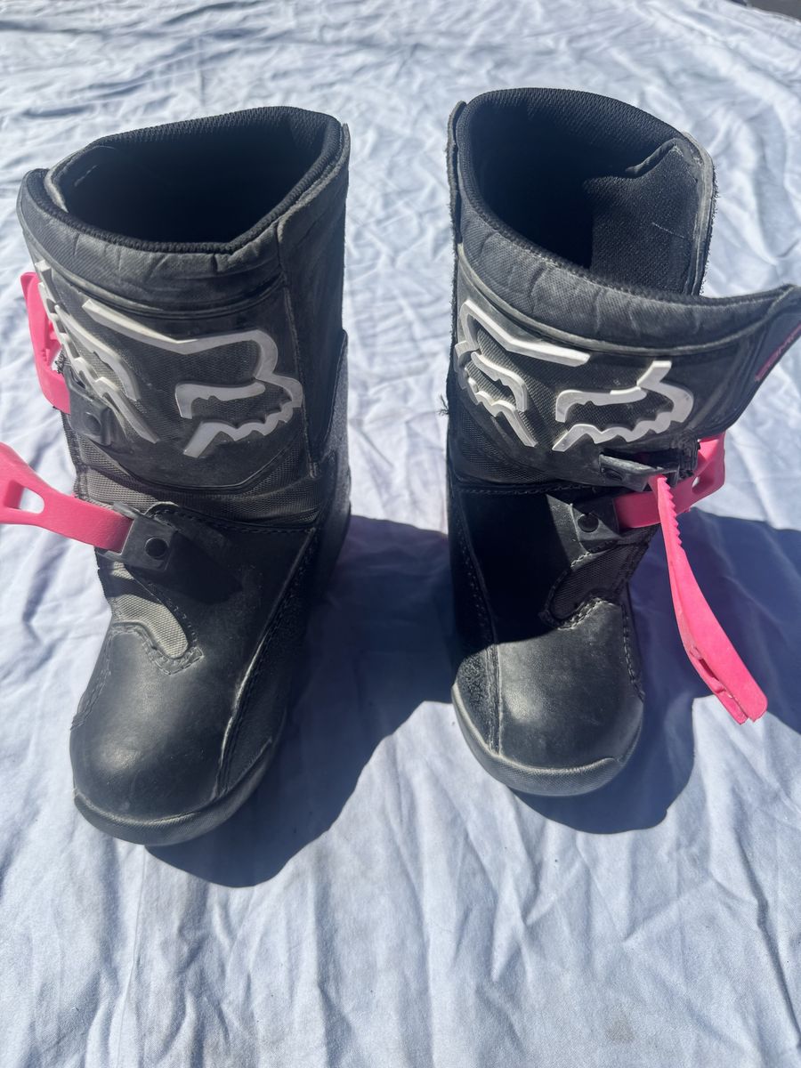 Fox Racing Comp K Kids Motocross Boots – Size 13 (EU 31) – Black – $40