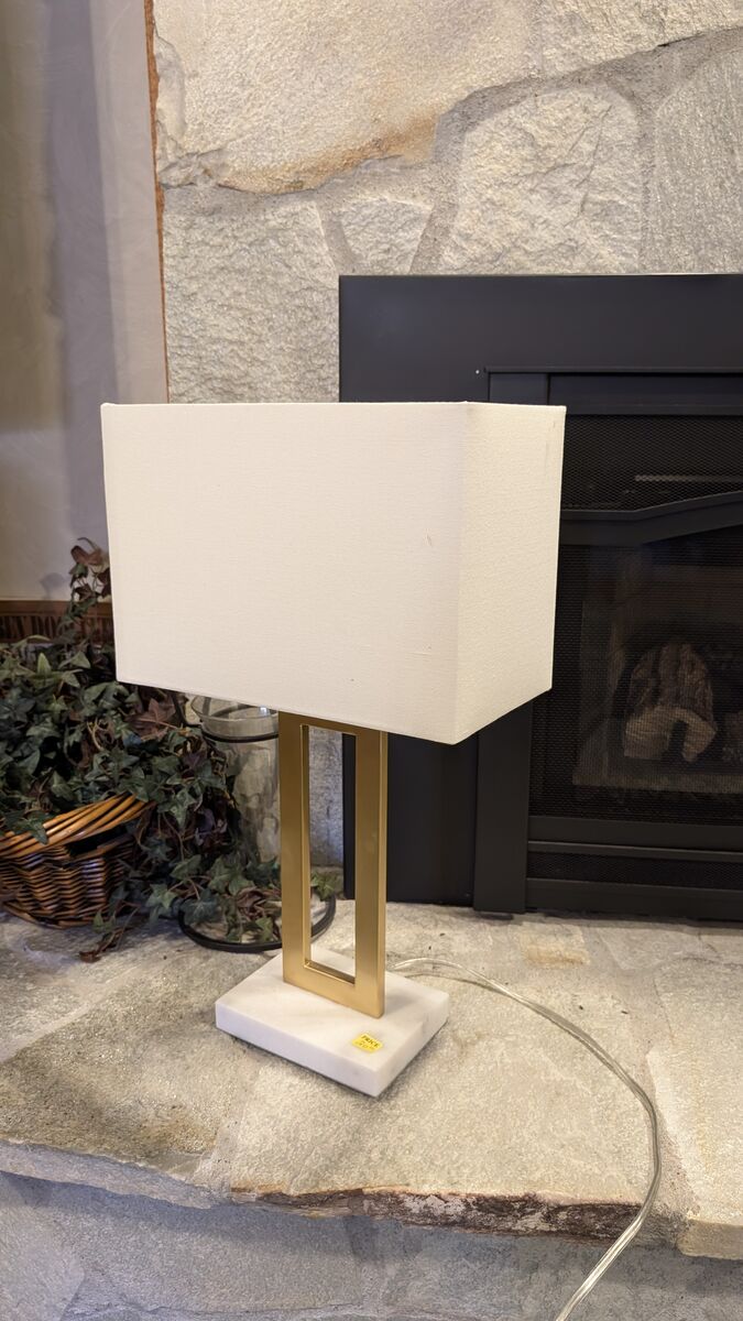 Brass and Marble Lamp