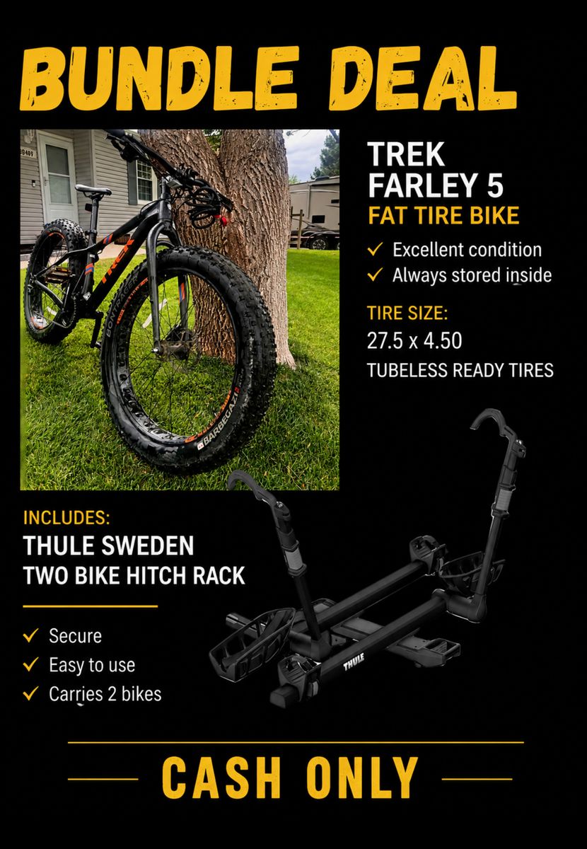 Fat tire bike and rack