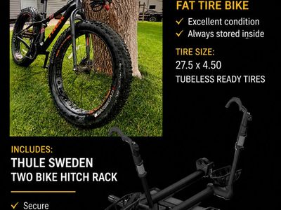 Fat tire bike and rack