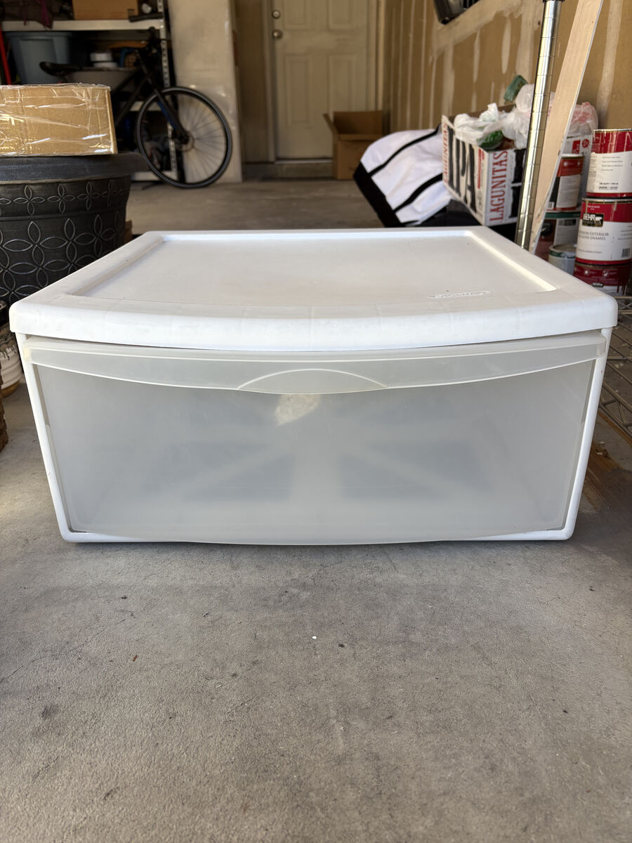 Sterilite White Plastic Drawer Organizer