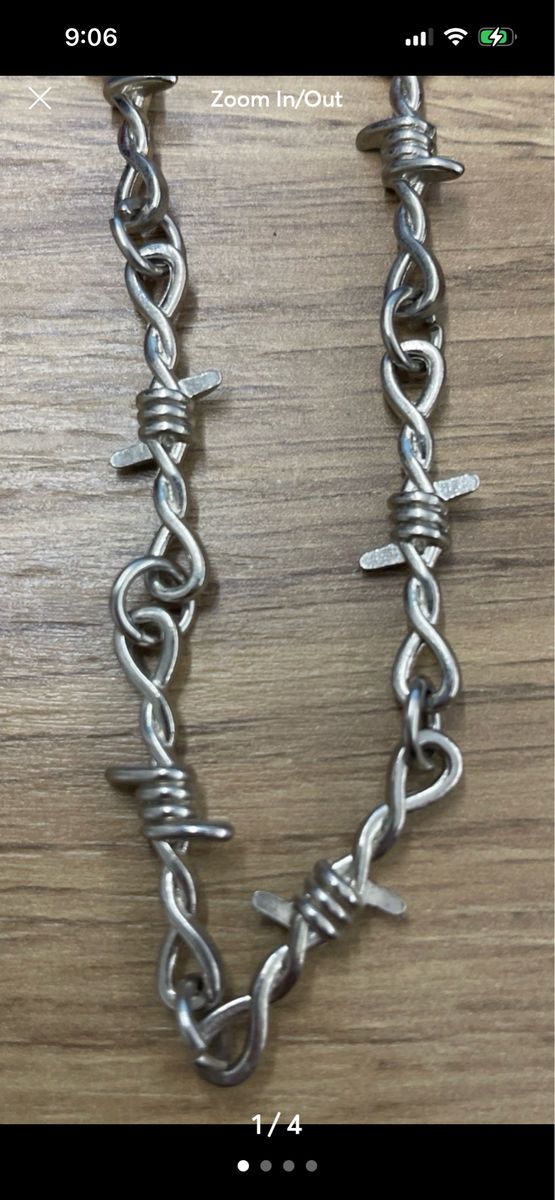 Mens Barbwire Necklace