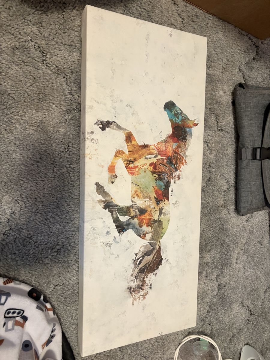 Abstract Horse Canvas Wall Art Painting