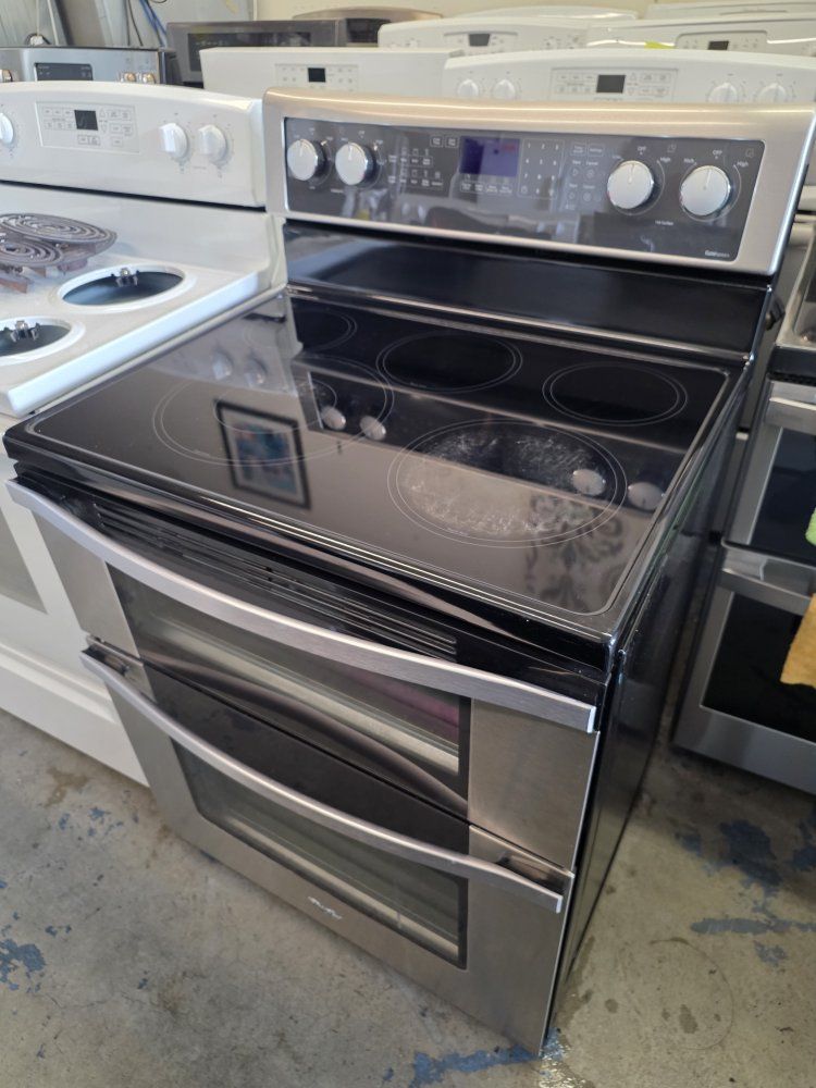 whirpool double oven electric stove