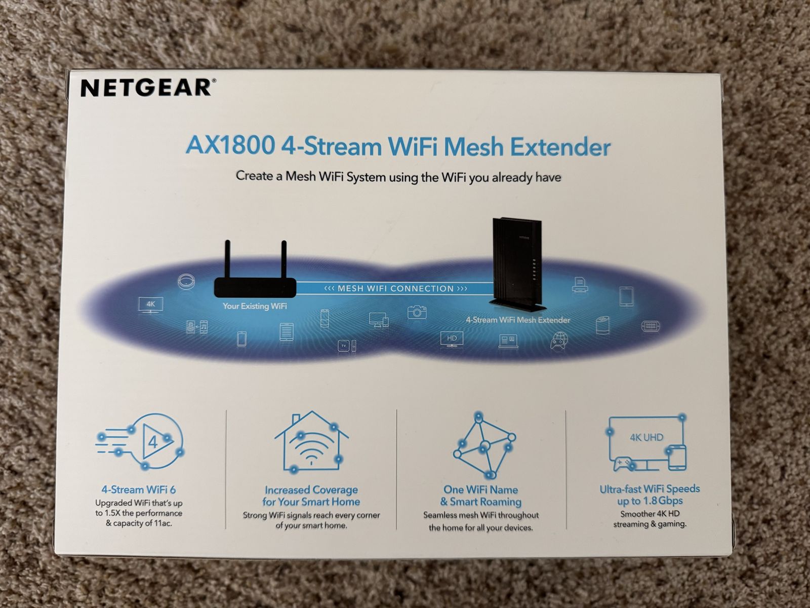 NETGEAR AX1800 4-Stream WiFi Mesh Extender