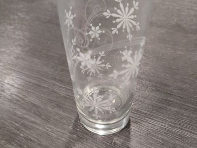 Set of 12 Vintage SNOWFLAKE Christmas Highball Glasses