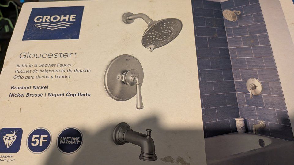 Grohe Gloucester Bathtub & Shower Faucet Set - Brushed Nickel