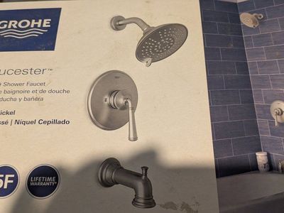 Grohe Gloucester Bathtub & Shower Faucet Set - Brushed Nickel