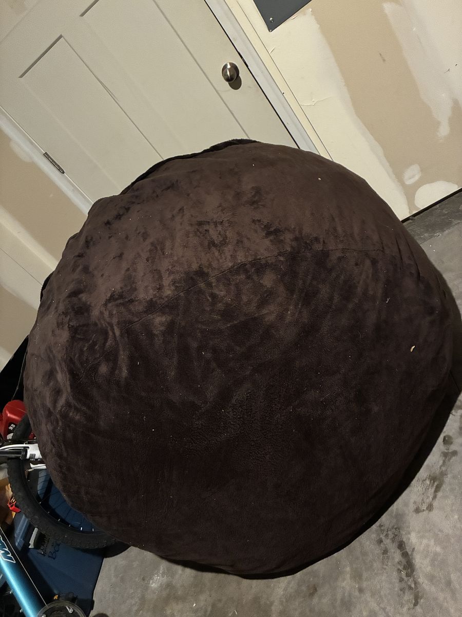 Large Brown Bean Bag Chair - Cozy Oversized Seating